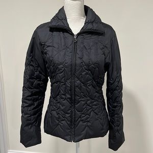 Nine West Black Puffer Down Filled Coat Size Small
